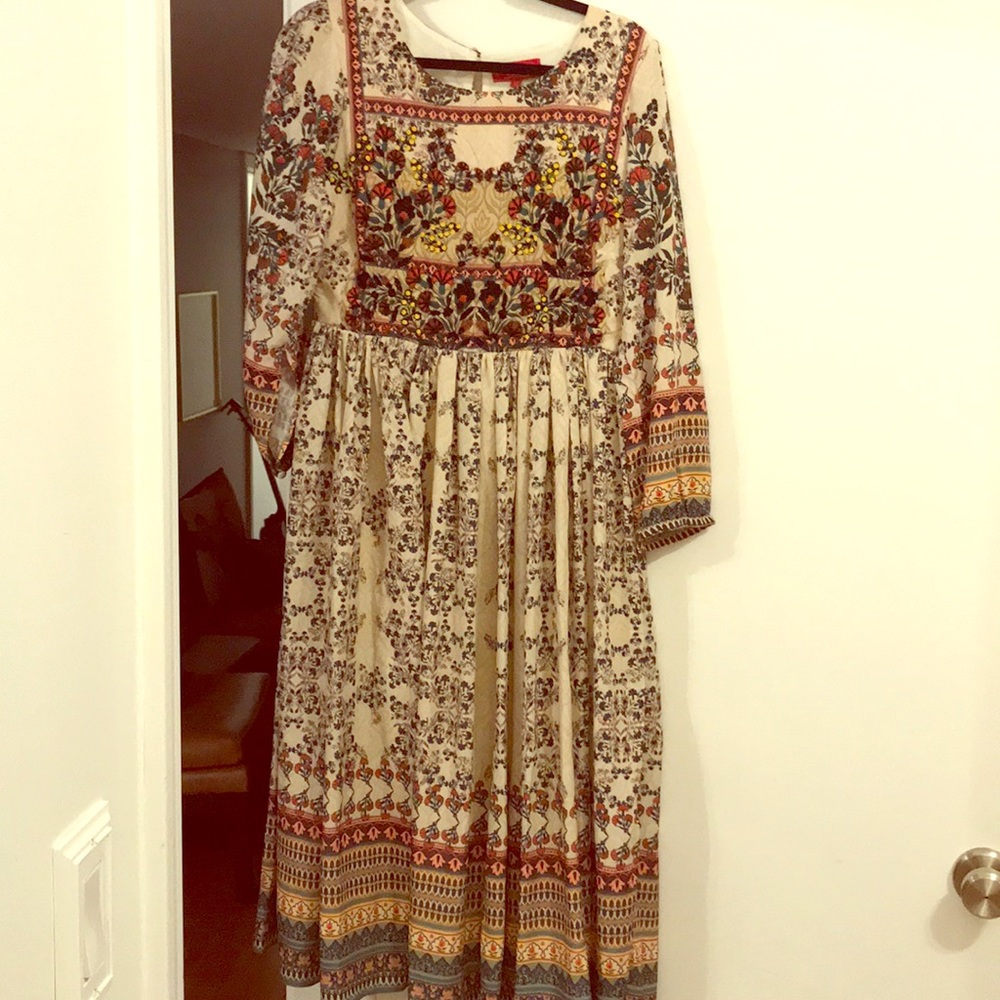 Anthropologie Bhanuni Beaded Dress size 10